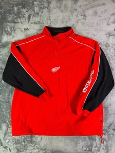 Lee Sport Vintage Detroit Red Wings Center Logo Fleece Pullover 1/4 Zip XXL NHL - Picture 1 of 12