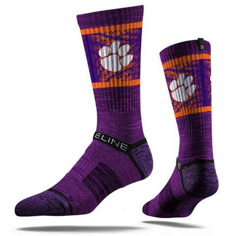 Clemson Tigers Strideline Premium Crew Sock - Purple Cover