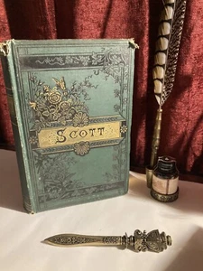 Antique 1830 Scott Excelsior Edition Poetry, Rare Green Edition, Illustrated - Picture 1 of 5