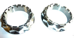 TRIUMPH SPEED TRIPLE 1200 RR   2x TITANIUM REAR WHEEL AXLE BI HEX FLANGED NUTS - Picture 1 of 7