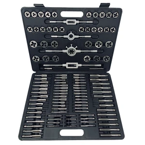 Segomo Tools 110 Piece Hardened Alloy Steel SAE Tap And Die Threading Tool Set - Picture 1 of 6