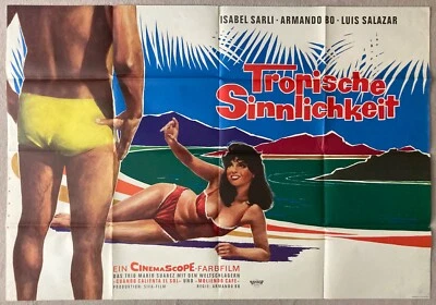 Tropische Sinnlichkeit Rehak -Grafik Großplakat Bikini Isabel Sarli Armando Bo - Bild 1 von 2