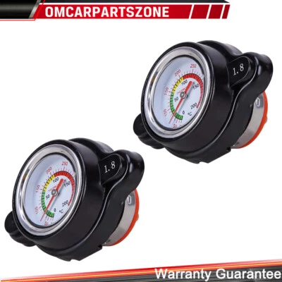 2PCS High Pressure Radiator Cap Temperature Gauge 1.8L For Yamaha yz 450F 450 Mx - Image 1 of 4