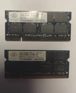 Nanya 4GB = 2x2GB PC2-5300 DDR2-667 200-Pin SODIMM NT2GT64U8HD0BN-3C Laptop RAM - Picture 1 of 2