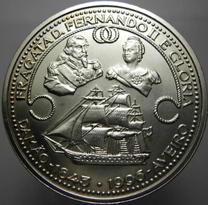 Portugal, 1000 Escudos Silver Commemorative 1996, Gloria Frigate, UNC - Picture 1 of 2