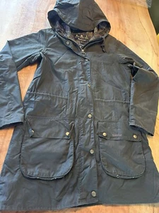 Barbour Durham Ladies Lightweight Wax Jacket UK 10 Olive Green - Picture 1 of 7