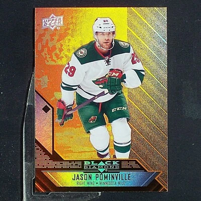 JASON POMINVILLE  2014-15  Black Diamond  ORANGE  #60  Minnesota WIld - Image 1 of 2