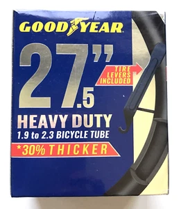 GOODYEAR 27.5" Bicycle Tube HEAVY DUTY 1.9-2.3 30% THICKER Tire Levers Included - Picture 1 of 6