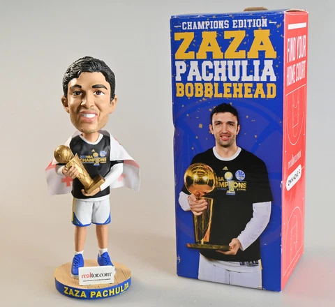 2017 Golden State Warriors Zaza Pachulia Bobblehead In Box Cover