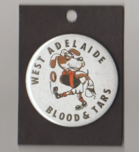 WEST ADELAIDE FOOTBALL CLUB BLOOD & TARS SUPPORTERS BUTTON NEW Size 5.5cm Diam - Bild 1 von 2