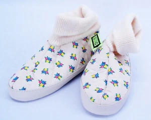 Zapatillas vintage Love Mates para mujer de 6,5 a 7,5 medianas sin cordones bronceadas con floral - Imagen 1 de 5