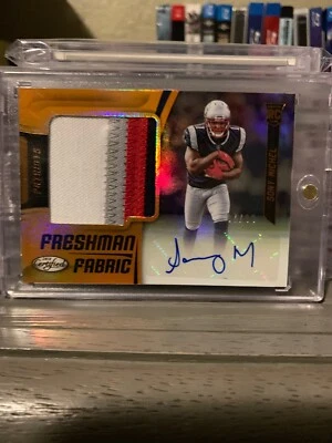  Sony Michel 2018 Certified Orange Freshman Fabric Rookie Auto /99  - Image 1 of 2