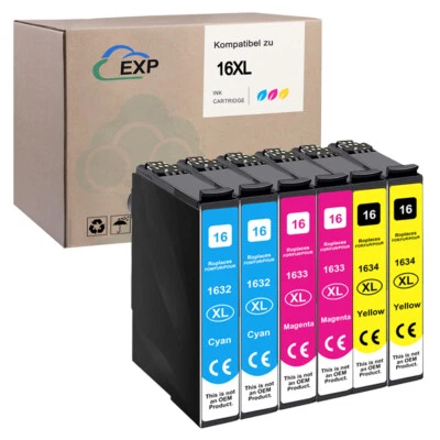 Druckerpatronen für Epson 16XL WF 2010 2510 2520 2530 2540 2630 2650 2660 2750 - Bild 1 von 4