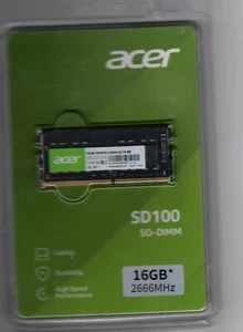 ACER memory card, SD100, SO-DIMM, 16 GB, 2666MHz - Picture 1 of 2