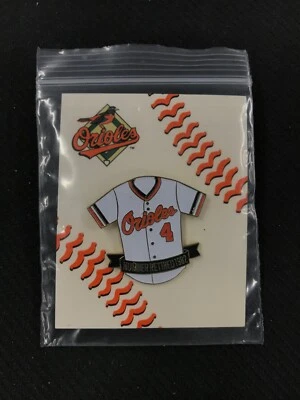 Vintage Official Baltimore Orioles Retired Number 4 Jersey 1¼" Lapel Pin - Image 1 of 3