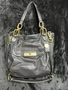 Vintage Coach Kristin Black Leather Shoulder/Lg Crossbody 14.5"x12" Nice - Picture 1 of 24