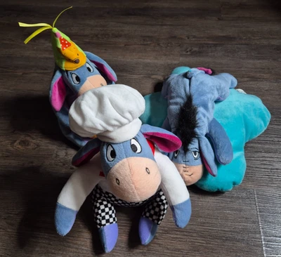 I-Aah Winnie Pooh Plüsch Stofftiere 3 Stück Koch Geschenk Kissen Disney ✅ - Bild 1 von 4