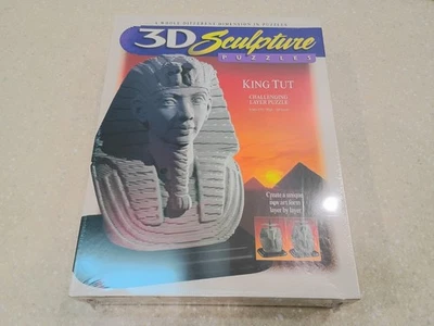 Rompecabezas de escultura 3D King Tut Milton Bradley 163 capas 1996 vintage nuevo sellado Foto 1 de 4