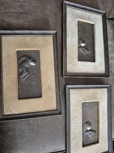 Copper Brass Horse Art Decor Plaque Picture 3 Framed Westchester NY Artist @1930 - Picture 1 of 13