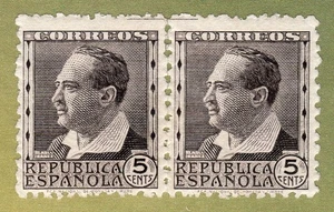 ESPAÑA 1933-1935 (1934) EDIFIL 681** VICENTE BLASCO IBAÑEZ PAREJA HORIZONTAL - Bild 1 von 1