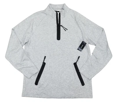 Sudadera Pullover Para Hombre Alfani Ligera con Cremallera Bolsillos 1/4 Cremallera M Nueva con Etiquetas Gris Foto 1 de 4
