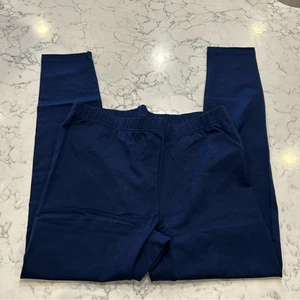 NWT Lands End Navy Blue Pull On Elastic Waist Leggings Size XL Youth 14+-16+ - Picture 1 of 6