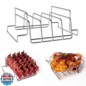 KIKIBRO Putenbräter, Rippenständer zum Grillen und Räuchern, - Bild 1 von 5