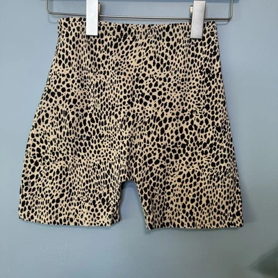 Brandy Melville John Galt Cheetah Print Biker Shorts. One Size - Image 1 of 4