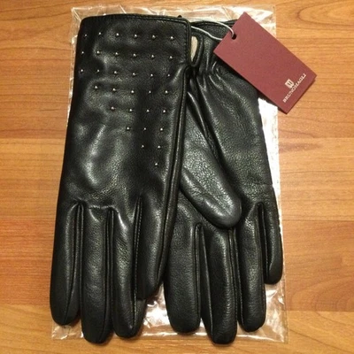 Bruno Magli кашемир с подкладкой кожаные перчатки черный размер XL новый с Ярлыками - Изображение 1 из 3