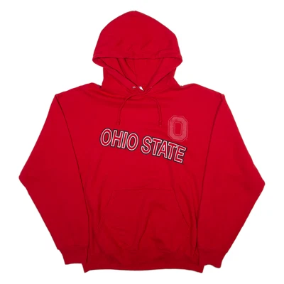 Moletom com capuz JERZEES Ohio State masculino vermelho EUA L - Imagem 1 de 4