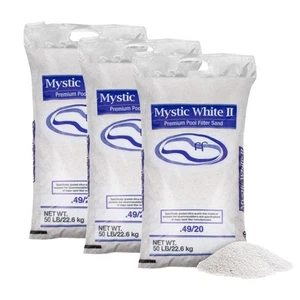 U.S. Silica 50 Pound Mystic White II Swimming Pool Filter Sand, White (3 Pack) - Picture 1 of 7