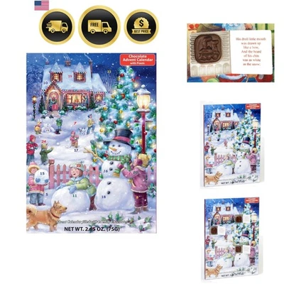 Christmas Advent Calendar Chocolate Countdown Kid Gift 2.6 OZ - Image 1 of 4