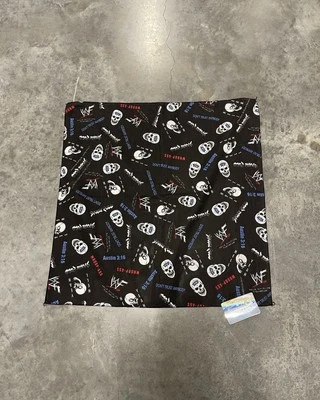 New NWT Stone Cold Steve Austin Bandana Black Blue Skull 3:16 Vintage Wrestling - Image 1 of 2