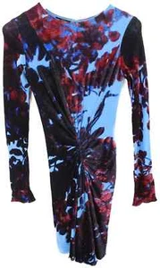 HERVE L. LEROUX  Dress Women's (IT) 40 Long Sleeve Shiny Floral Pattern Midi - Picture 1 of 10