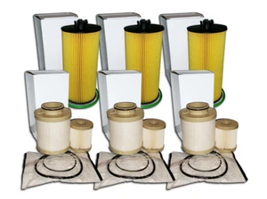 3 OIL FILTERS & 3 FUEL FILTER SETS FOR FORD 6.0L TURBO - REPLACES FD4604 - Picture 1 of 8