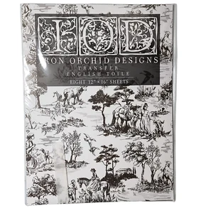 Iron Orchid Designs English Toile 8 12x16 Sheet Transfer Pad IOD Decor Transfers - Picture 1 of 8
