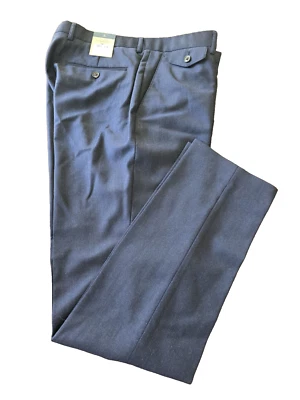 Nuevo con etiquetas Pantalones Charles Tyrwhitt Sarga Lana Elastizados Calce Ajustado Color Azul Marino Talla 34x32 Foto 1 de 4