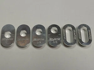 Caster Dive Slug Set Billet Aluminum 1/2" Bolt Hole 0,1/8,1/4,3/8 Slugs w/Slot - Picture 1 of 5