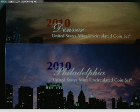 2010 US Mint Uncirculated Annual Coin Set P + D Minted 28 Coins + COA Cover