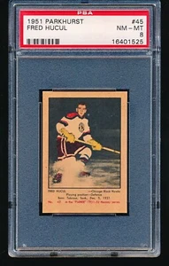 1951 Parkhurst FRED HUCUL #45 PSA 8 - Centered - Picture 1 of 2