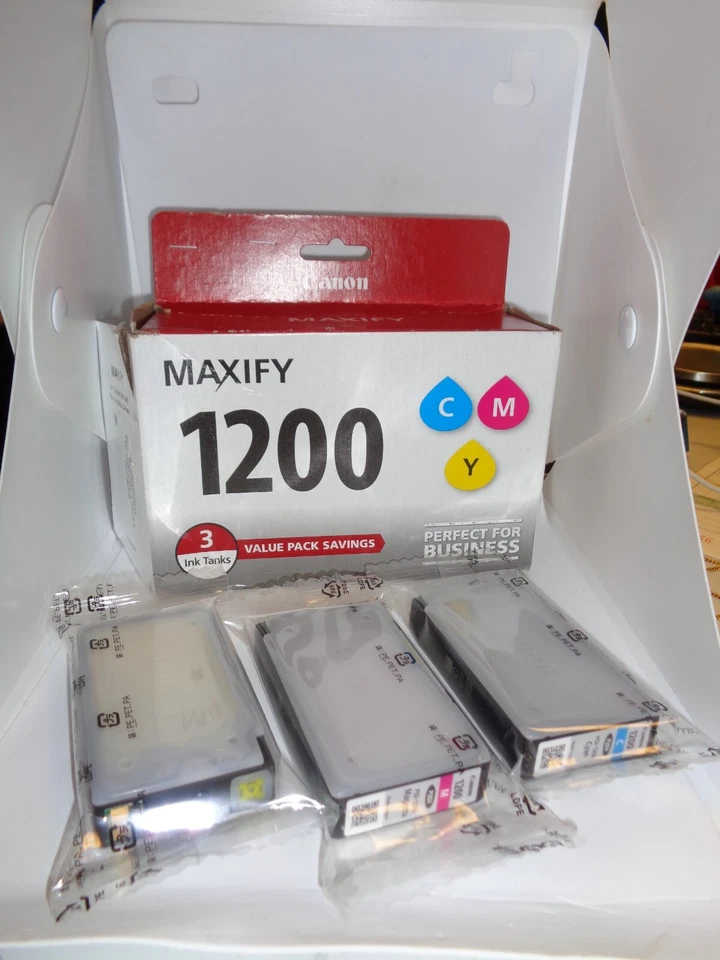 CANON Maxify 1200 3-pack Ink Tanks Cyan, Magenta, Yellow - Image 1 of 1