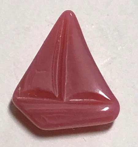 Pink Sailboat Vintage Satin Glass Button - NBS Small Cover