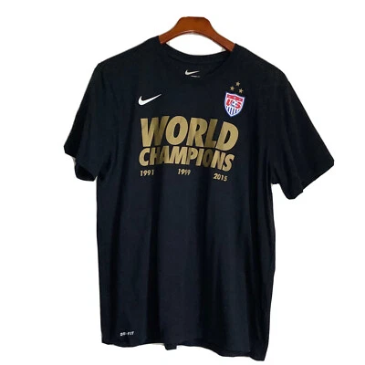 Nike 1991 1999 2015 U.S. TEAM Soccer World Champions (LG) Dri-Fit T-Shirt - Image 1 of 4