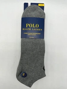 NEW 3 PAIRS MENS POLO RALPH LAUREN CLASSIC SPORT COTTON BLEND NO SHOW SOCKS  XL - Picture 1 of 4