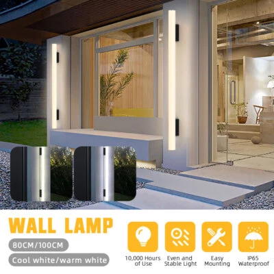 LED Wall Light Sconce Waterproof Outdoor Lamp Exterior Lights Long Strip Modern - Image 1 of 4