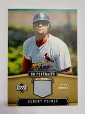 2005 UD Portraits Jersey Gold #85 Albert Pujols St Louis Cardinals /15 Very Rare