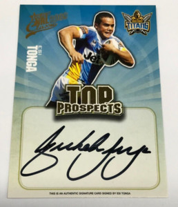 2009 NRL CLASSIC CARD TOP PROSPECT SIGNATURE CARD TP5 ESI TONGA-TITANS