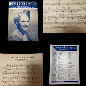 NOW IS THE HOUR Sheet Music 1946 GRACI FIELDS Leeds Music KAIHAN*SCOTT*STEWART - Picture 1 of 6