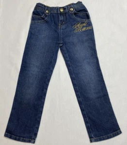 Apple Bottom Jeans Girls Size 5 Embroidered Logo Snap & Zipper Stretch Waist - Picture 1 of 23