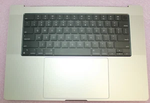 Genuine MacBook Pro A2485 2021 Top Case Palmrest w/ Battery/Speaker -Silver- - Picture 1 of 5